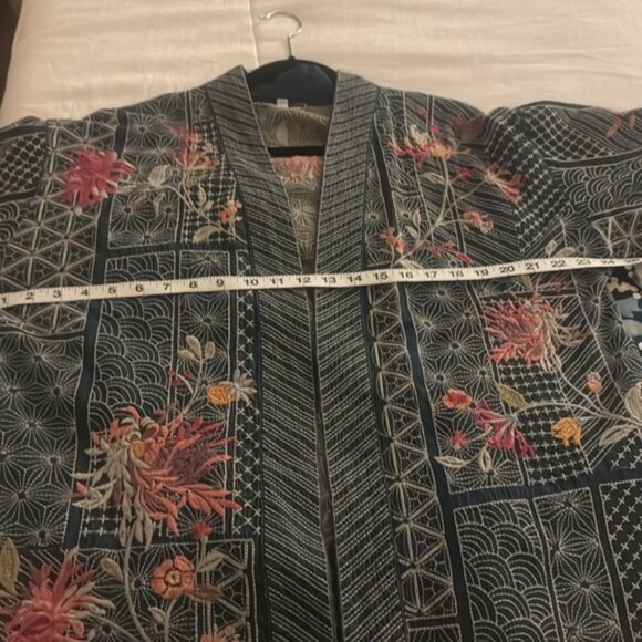 Johnny Was Viviana Embroidered Denim Cardigan - Picture 7 of 8
